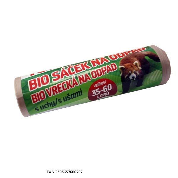 Kompostovatelné sáčky do koše 35-60 l s uchy - 10 ks/role