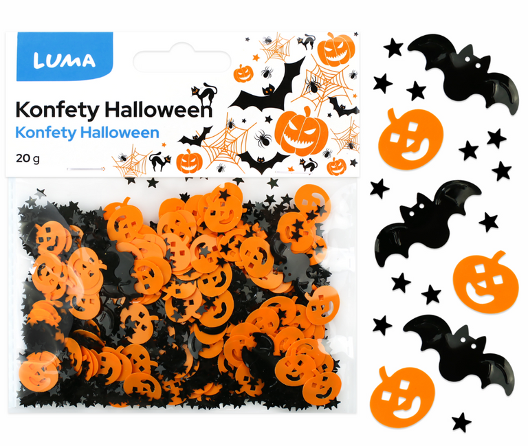 Konfety HALLOWEEN dýně/netopýr 20g LUMA LUMA trading s.r.o.
