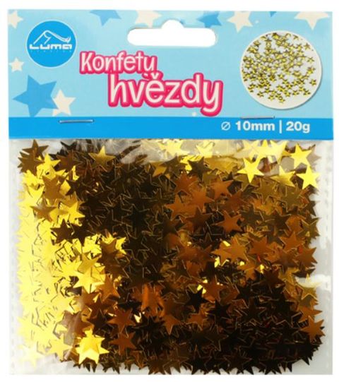 Obrázek produktu: Konfety hvězdy zlaté 20 g