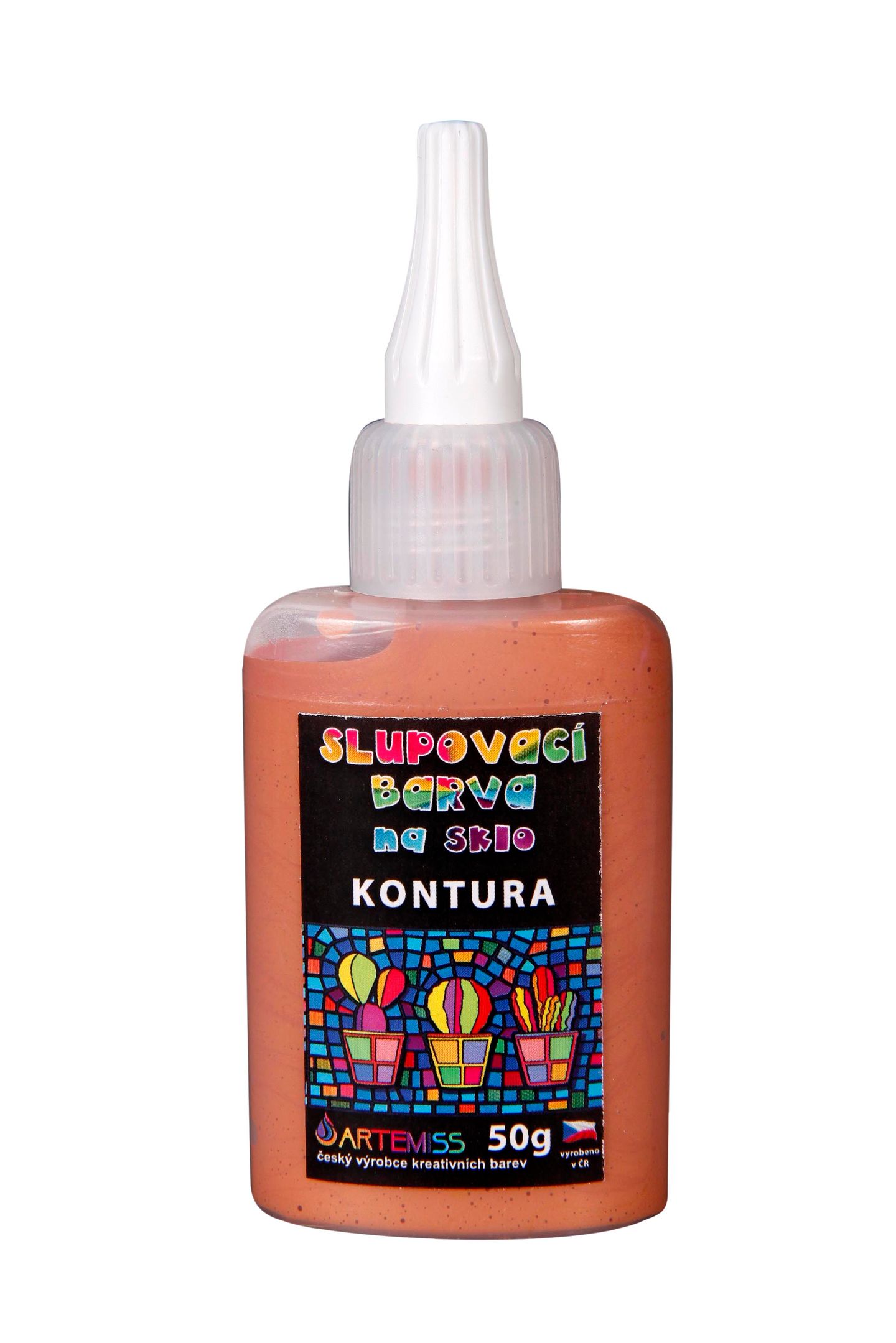 Kontura na sklo, slupovací - bronzová, 50 g