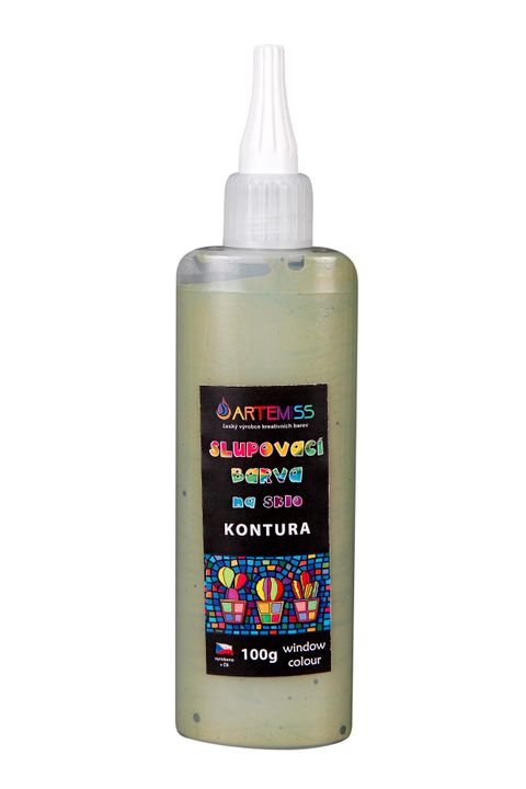 Obrázek produktu: Kontura na sklo, slupovací - mosaz, 100 g