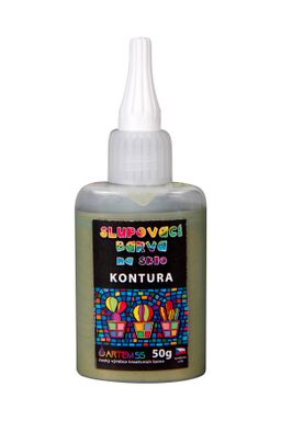 Obrázek produktu: Kontura na sklo, slupovací - mosaz, 50 g