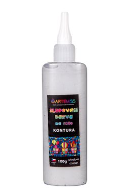 Obrázek produktu: Kontura na sklo, slupovací - světlé stříbro, 100 g