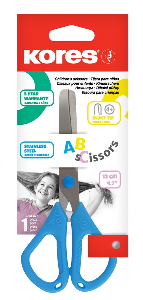 Obrázek produktu: Kores Dětské nůžky ABC 12 cm - mix barev