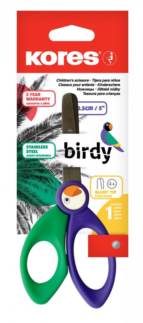 Obrázek produktu: Kores Dětské nůžky Birdy 12,5 cm - mix barev