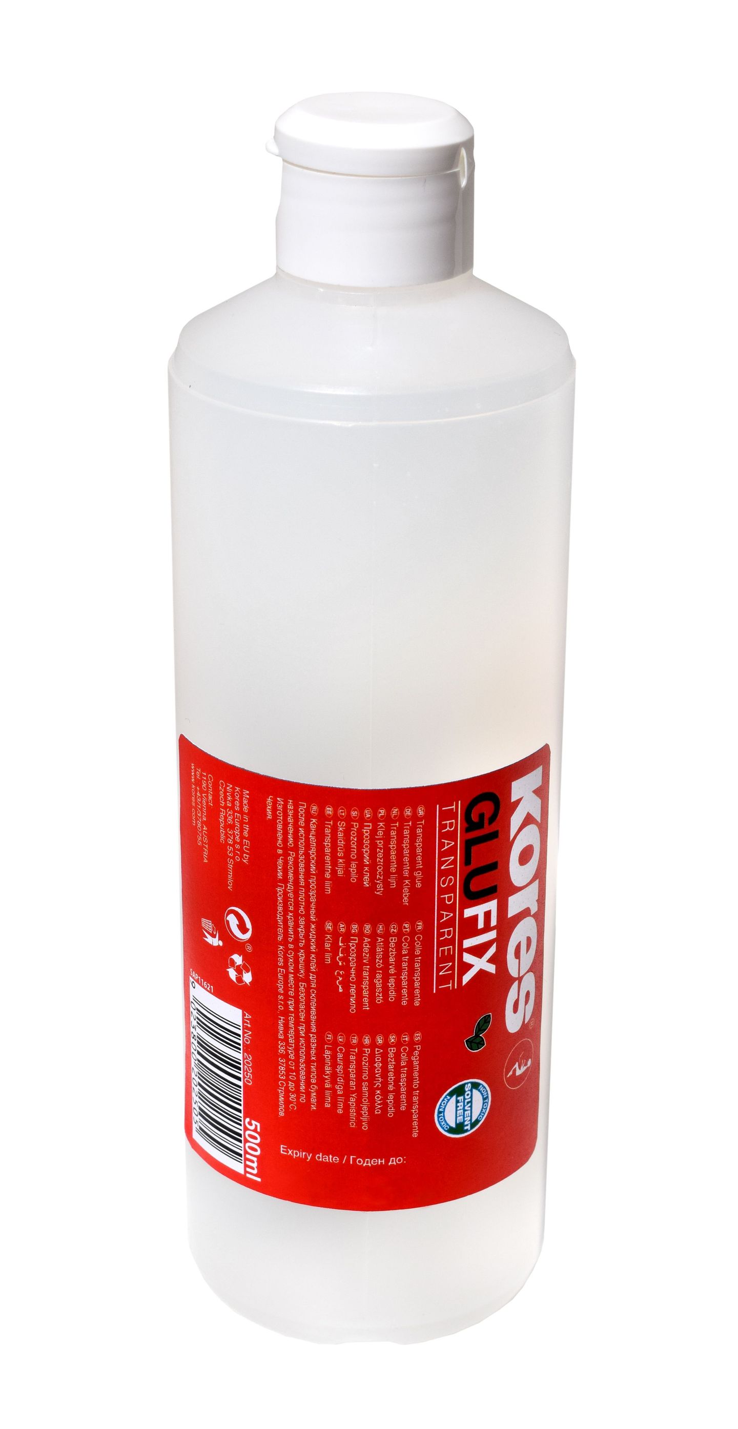 Kores Glufix 500 ml, tekuté transparentní lepidlo