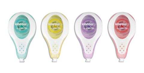 Obrázek produktu: Kores Korekční strojek 2WAY Pastel 8 m × 4,2 mm - mix barev