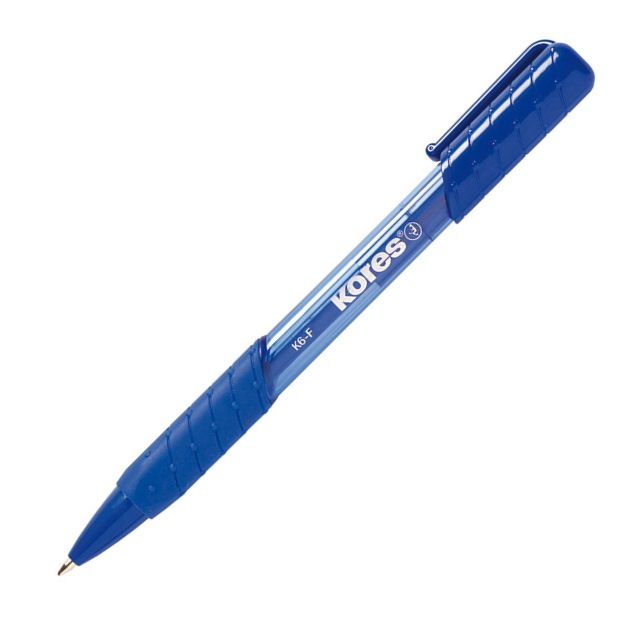 Levně Kores Kuličkové pero K6 Pen Soft Grip 0,7 mm mechanické - modré