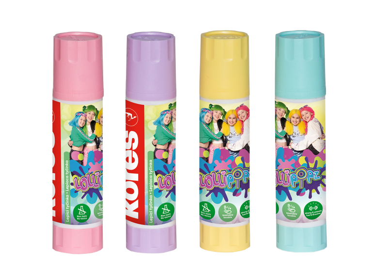 Levně Kores Lepicí tyčinka 20 g Pastel LOLLIPOPZ - mix barev
