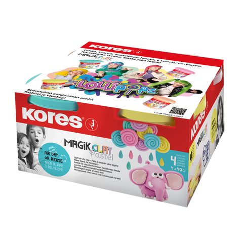 Obrázek produktu: Kores Modelovací hmota Magik Clay LOLLIPOPZ - 4 × 40 g