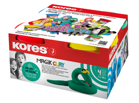 Obrázek produktu: Kores Modelovací hmota Magik Clay LOLLIPOPZ - 4 × 40 g