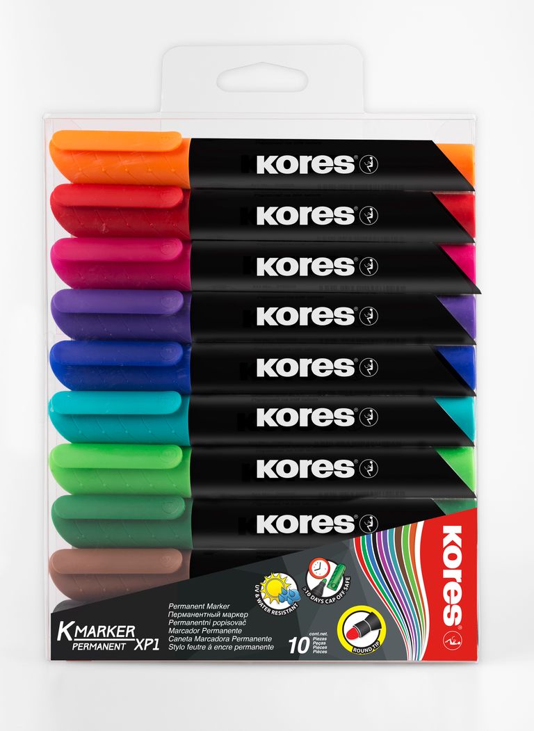 Kores K-Marker - permanentní popisovač - sada 10 ks