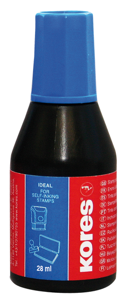 Obrázek produktu: Kores Razítková barva 28 ml - modrá