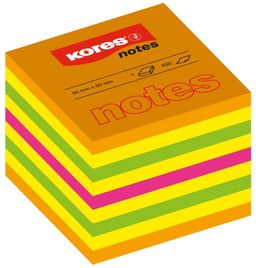 Obrázek produktu: Kores Samolepicí bloček CUBO 50 × 50 mm - neonové barvy