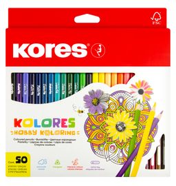 Obrázek produktu: Kores Trojhranné pastelky Kolores Mandalas - 50 barev