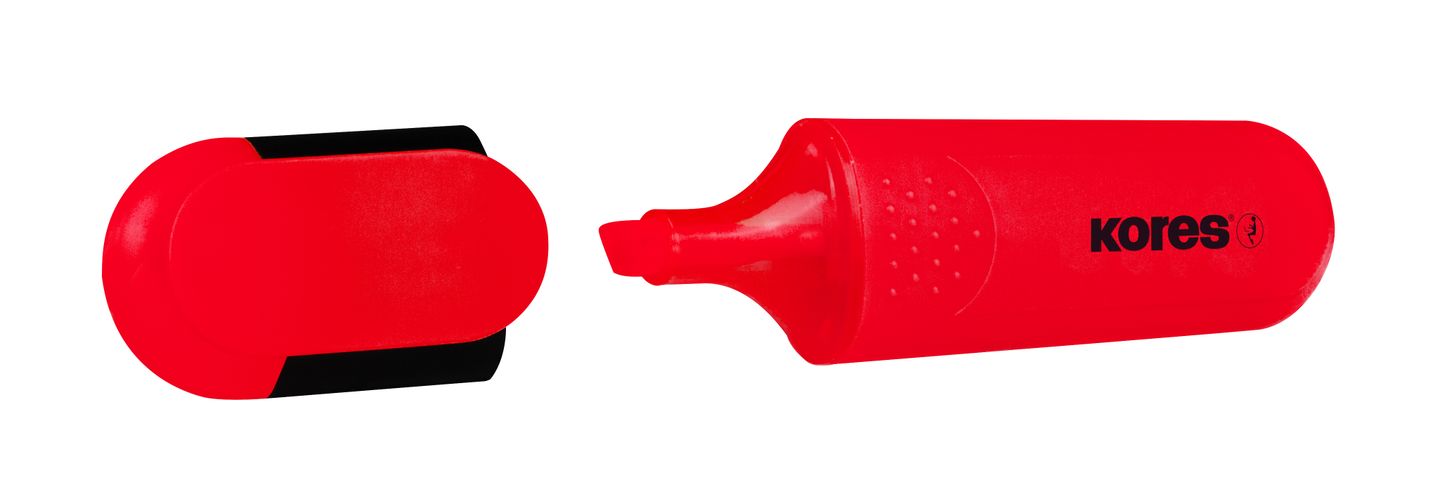 Kores Zvýrazňovač Bright Liner - červený