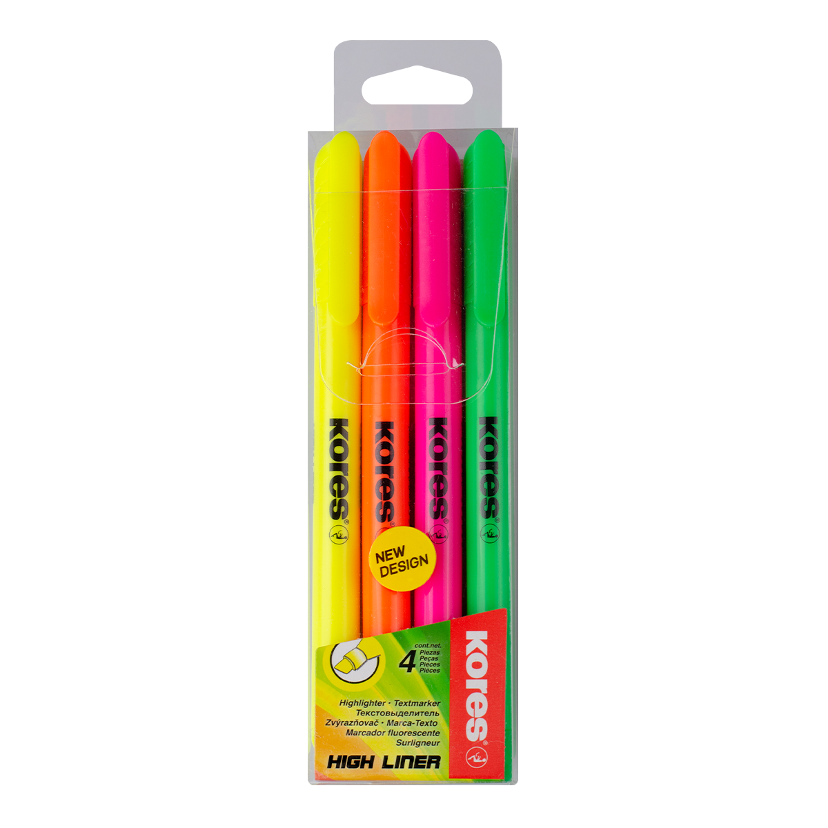Kores Zvýrazňovač High Liner - sada 4 barev