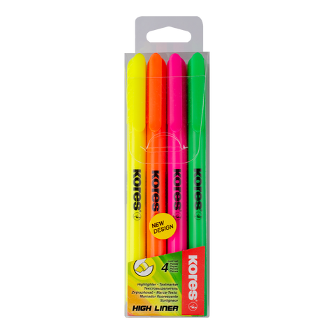 Obrázek produktu: Kores Zvýrazňovač High Liner - sada 4 barev