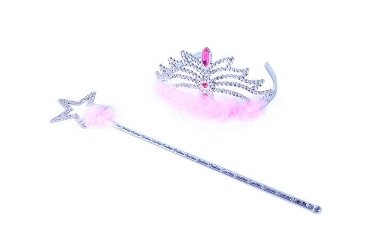 Korunka princezna s hůlkou růžová