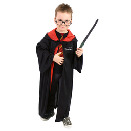 Obrázek produktu: Kostým - kouzelnický plášť s kapucí a brýlemi