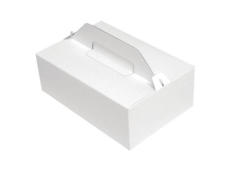 Obrázek produktu: Krabice na zákusky bílo-šedá 18,5 × 15 × 9,5 cm