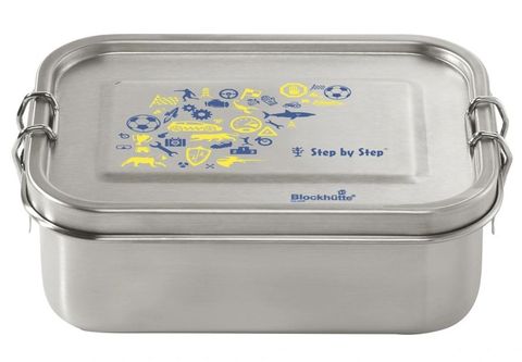 Obrázek produktu: Krabička na svačinu z nerezové oceli - modro-žlutá
