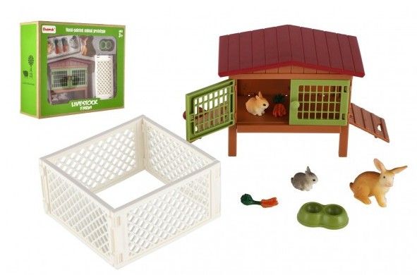 Králíkárna s výběhem s doplňky