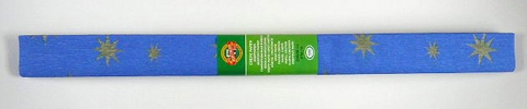 Obrázek produktu: Krepový papír - modrý + zlatá hvězda