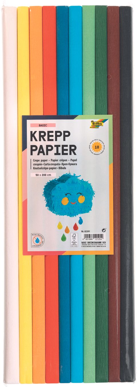 Obrázek produktu: Krepový papír - sada - 10 rolí - BASIC
