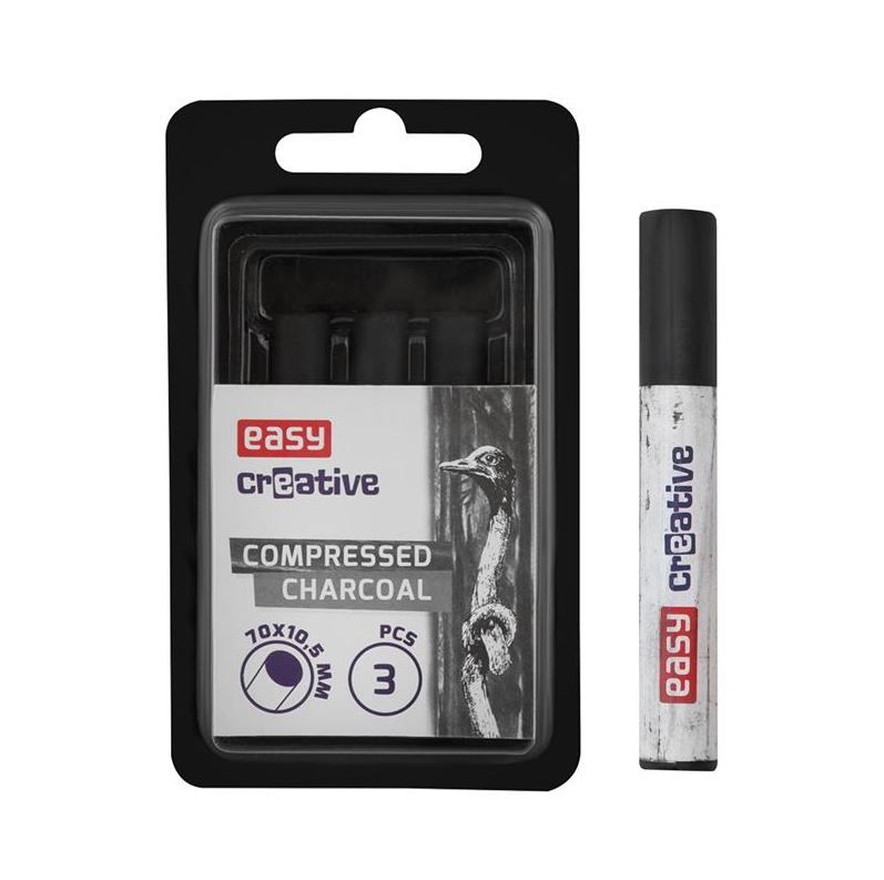 Kreslicí a skicovací uhly Easy kulaté - 3 ks