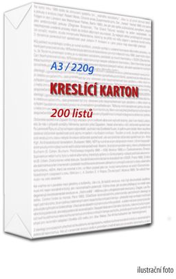 Obrázek produktu: Kreslicí karton A3 220 g - 200 ks