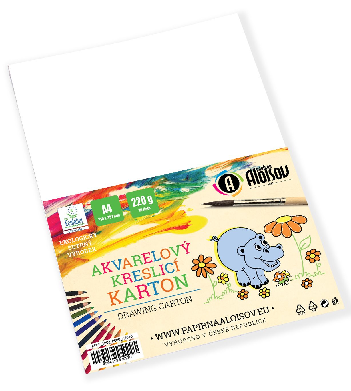 Kreslicí karton A4 220 g - 10 ks