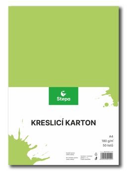 Obrázek produktu: Kreslicí karton barevný A4 - 180g - 50 ks - zelený
