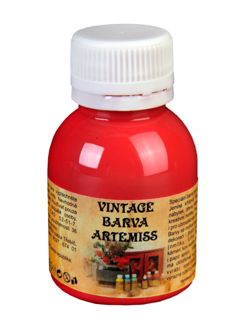 Obrázek produktu: Křídová VINTAGE barva - červená, 110 g