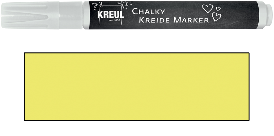 Křídový popisovač KREUL Medium - neonová žlutá (šíře hrotu 2-3mm)
