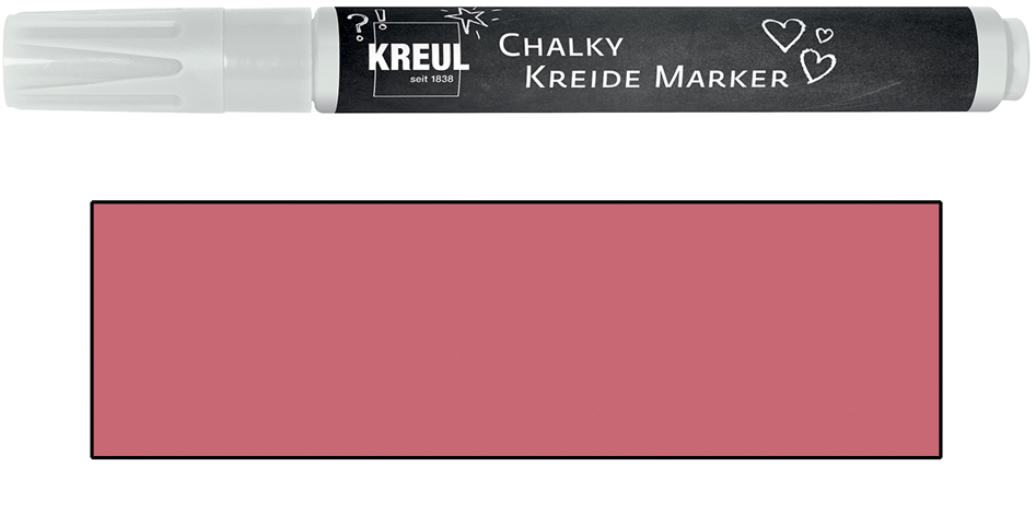 Křídový popisovač KREUL Medium - příjemná červená (šíře hrotu 2-3mm)