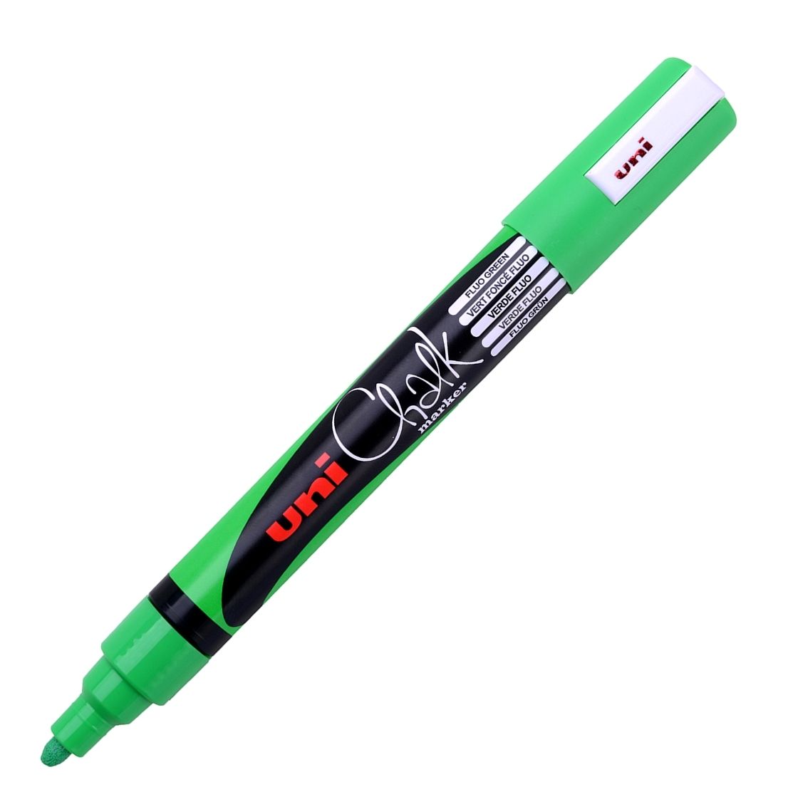 Křídový popisovač UNI s kulatým hrotem 1,8 - 2,5 mm - fluo-zelený