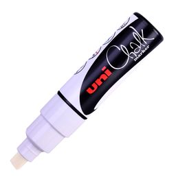 Obrázek produktu: Křídový popisovač UNI se seříznutým hrotem 8 mm - bílý