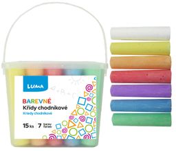 Obrázek produktu: Křídy chodníkové 15 ks barevné, box LUMA
