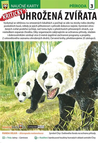 Obrázek produktu: Kriticky ohrožená zvířata - Naučná karta