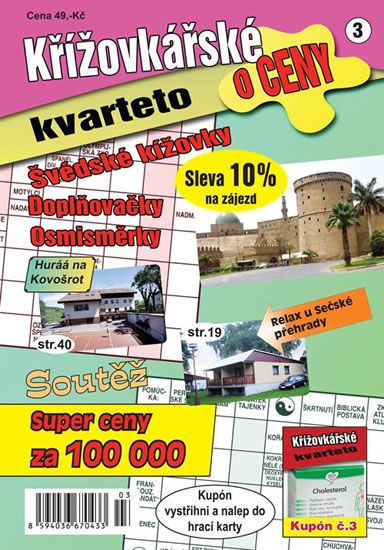 Levně Křížovkářské kvarteto o ceny 3 - Švédské křížovky, doplňovačky, osmisměrky