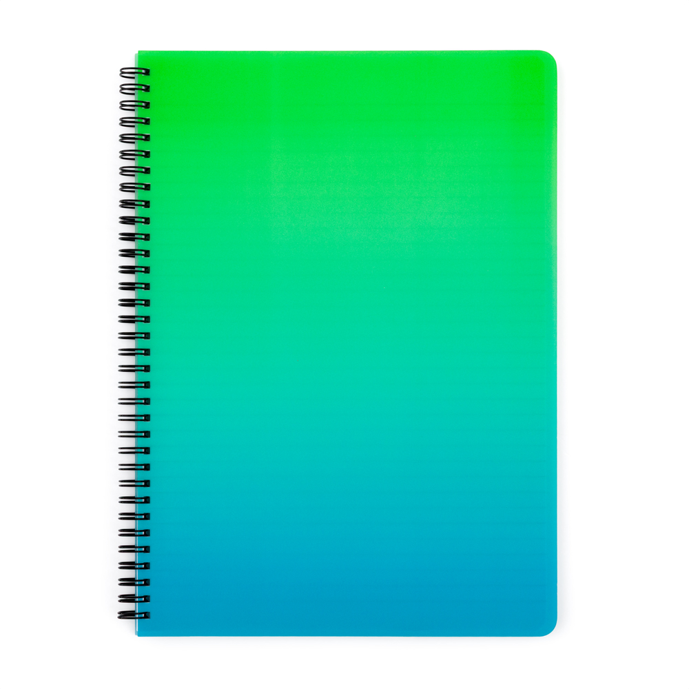 Kroužkový blok A4 PP OMBRE - zelená