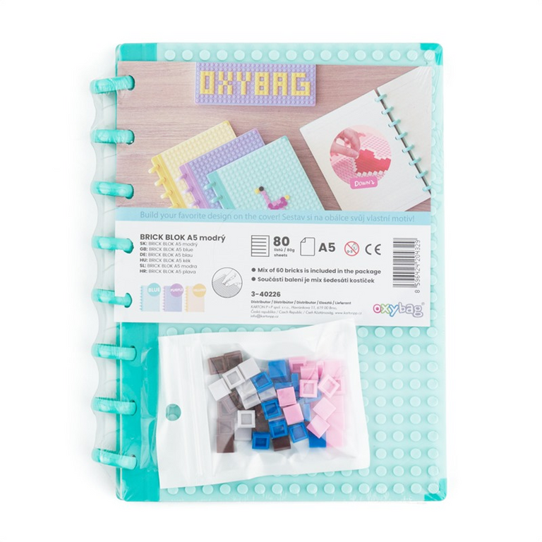 Blok A5 Brick blok modrý KARTONPP