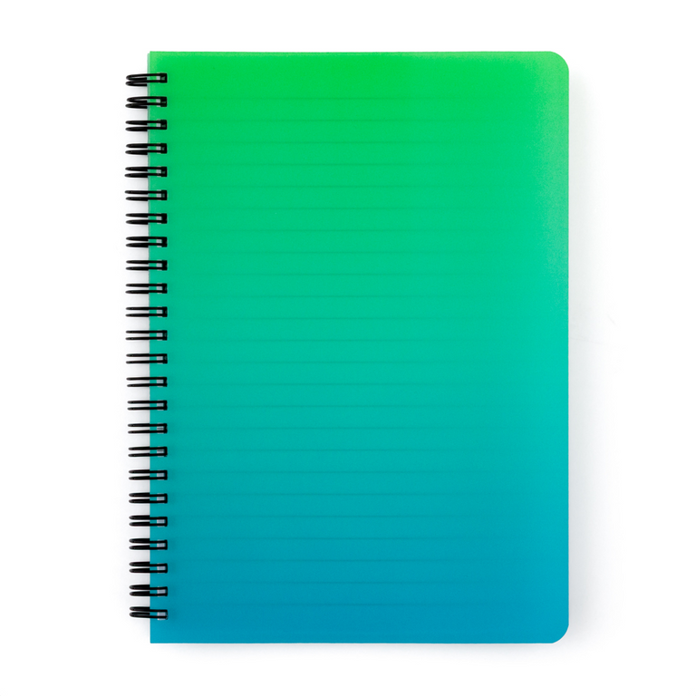 Twin wire blok A5 PP OMBRE zelená KARTONPP