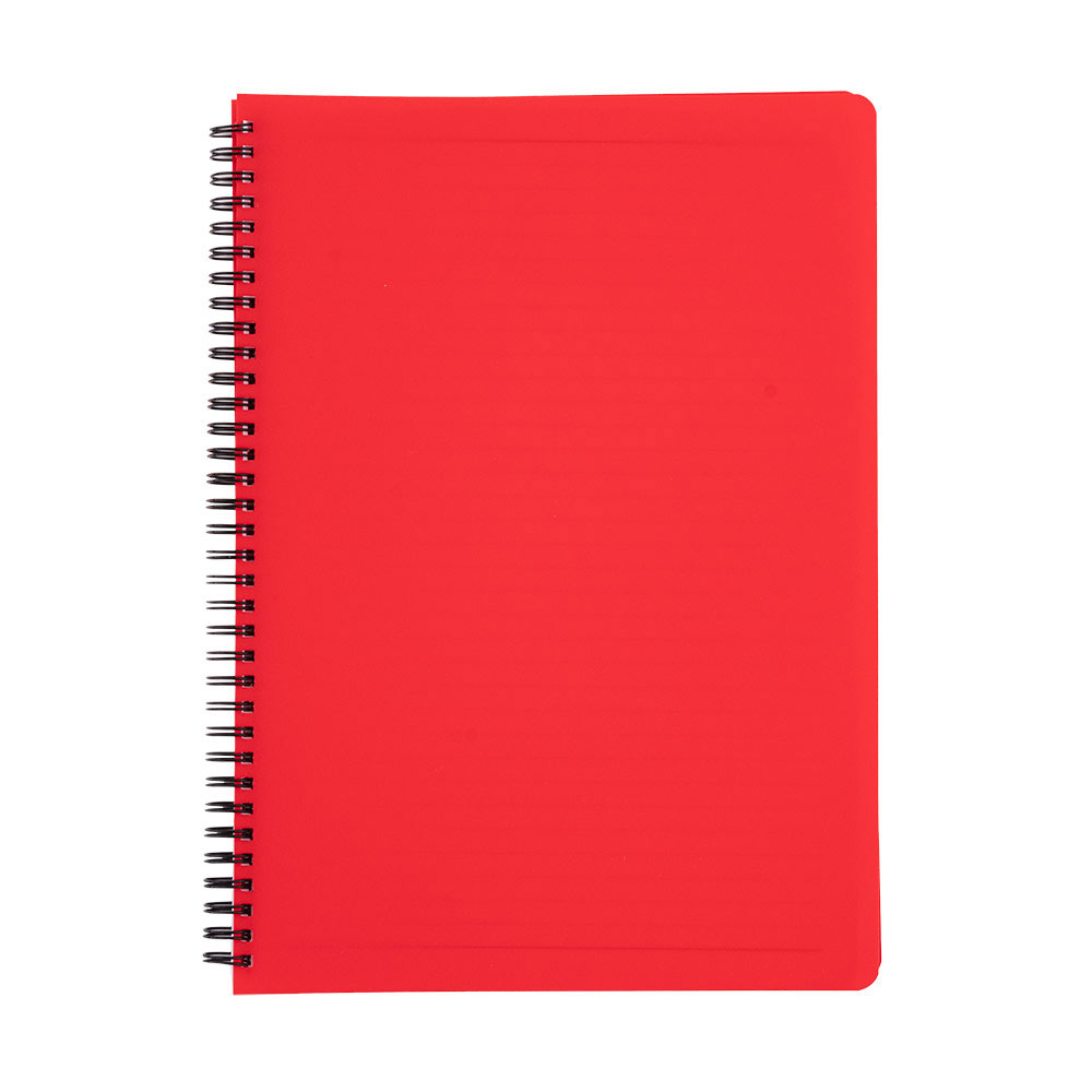 Kroužkový blok Classic A5, PP - červený