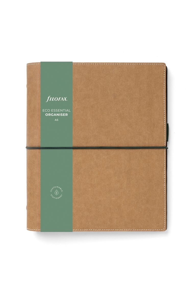 Kroužkový diář 2025 Filofax Eco Essentials A5 - golden oak