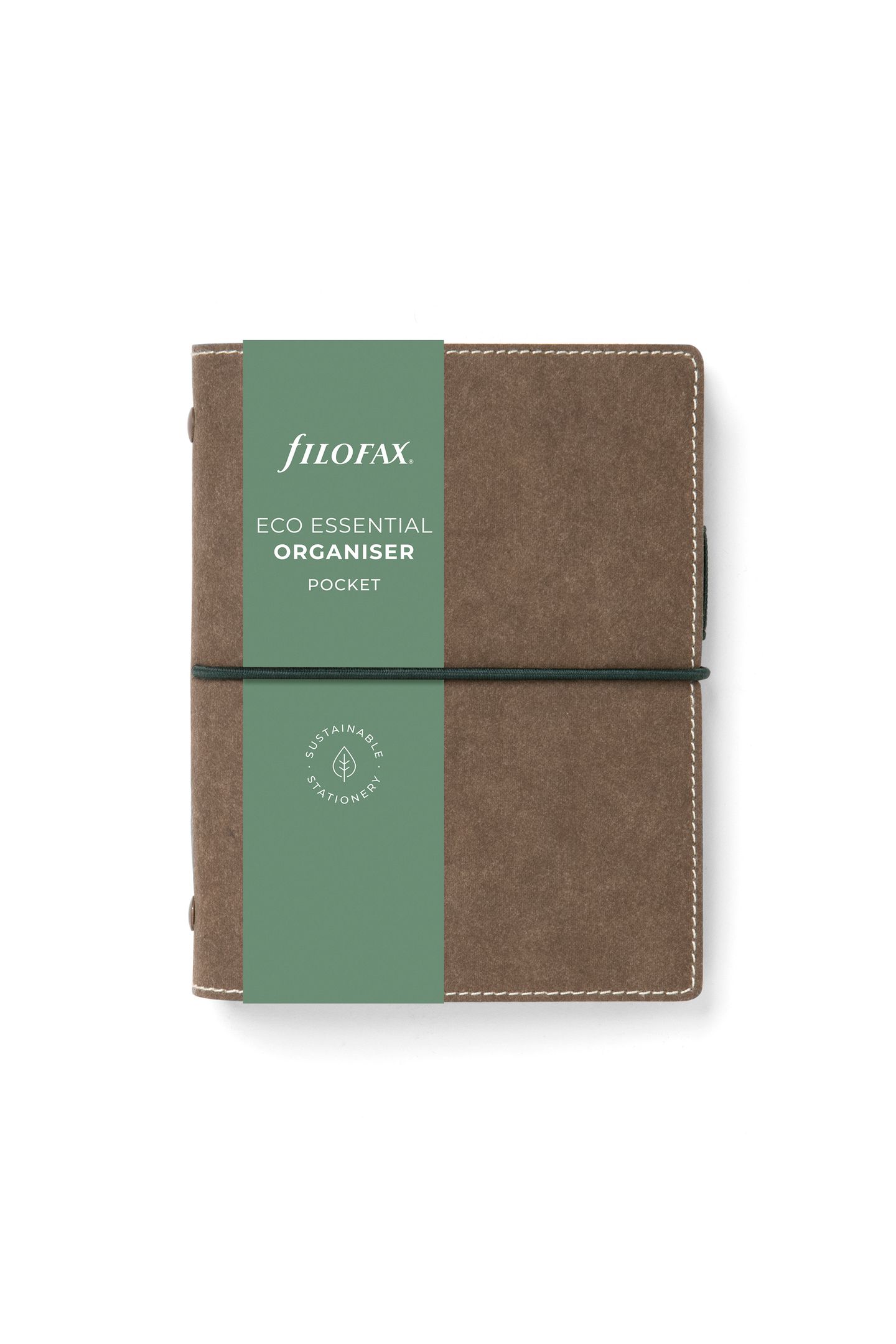 Kroužkový diář 2025 Filofax Eco Essentials kapesní - dark walnut