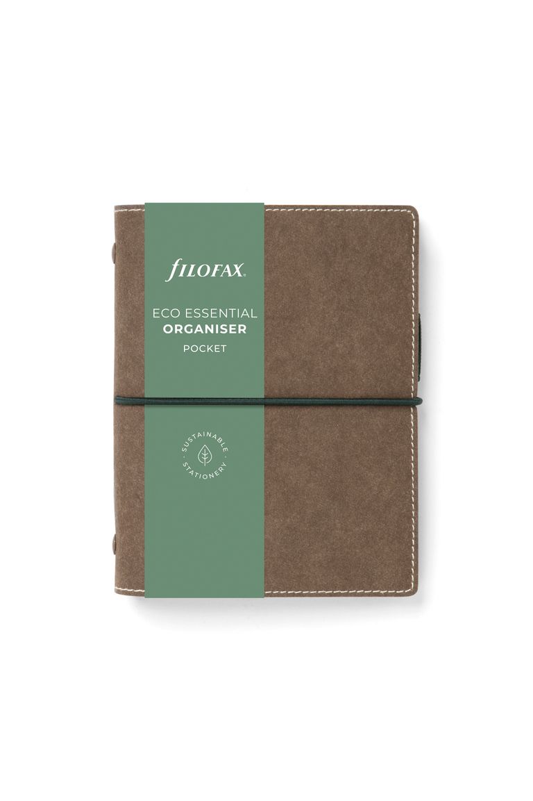 Kroužkový diář 2025 Filofax Eco Essentials kapesní - dark walnut