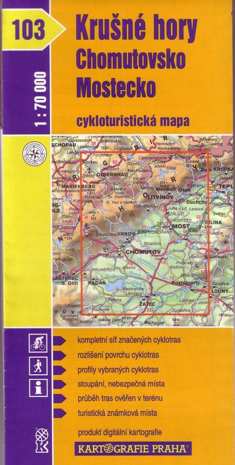 Obrázek produktu: Krušné hory - Chomutovsko, Mostecko - cyklo KP č.103 - 1:70t