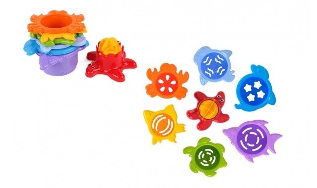 Teddies Kubus Pyramida skládanka mořská zvířátka